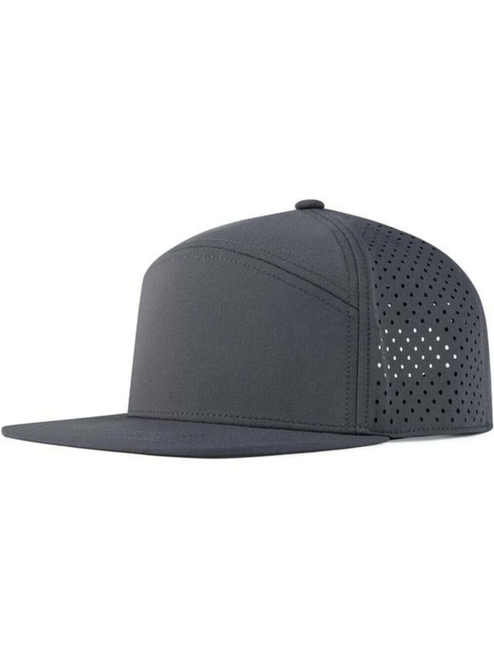 Mens Flat Brim Snapback Hat Adjustable Breathable Performance Baseball Cap